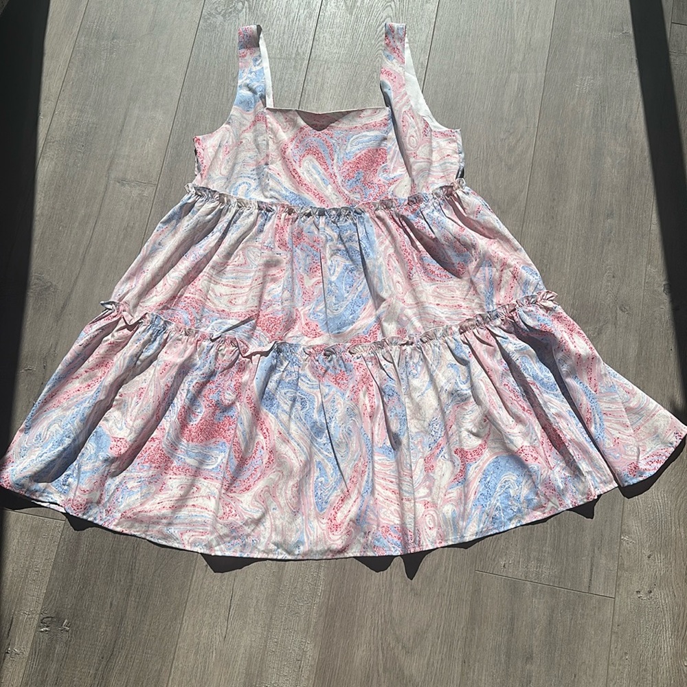 Joy Joy Pink and Blue Paisley Dress